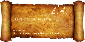 Luptovics Anita névjegykártya