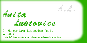 anita luptovics business card
